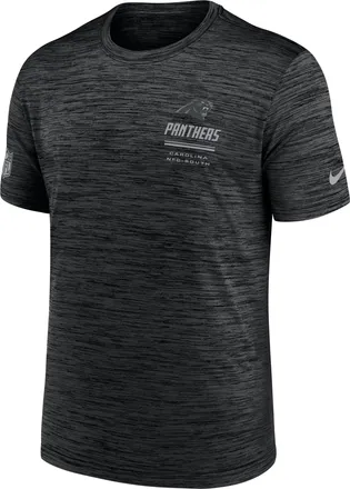 Nike Carolina Panthers Sideline Team Issue Velocity Nike Mens Dri-FIT NFL T-Shirt in Black | 02ER00A9D-7VD
