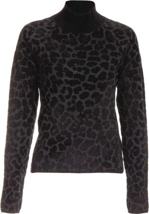 Roberto Cavalli Gebreide trui met coltrui - Dames - Truien - Zwart - Maat: M