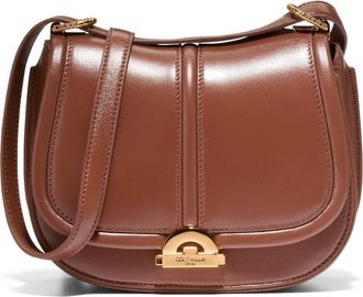 Cole Haan Celenea Leather Shoulder Bag in Dark Cuoio at Nordstrom