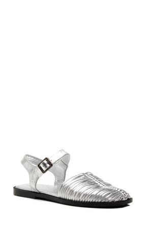 Free People Frankie Fisherman Sandal in Chrome Metallic at Nordstrom, Size 8