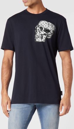 Philipp Plein T-shirt in cotone con stampa Skull e logo Hexagon