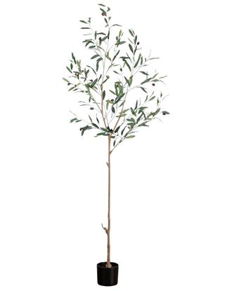 Nearly Natural 6Ft Artificial Slim Minimalist Olive Tree