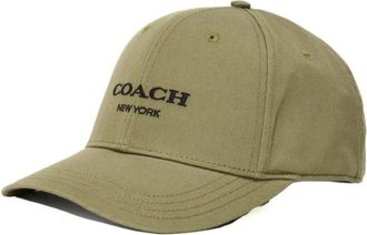Coach Geborduurde Logo Baseballpet - Dames - Petten - Groen - M/L - Katoen - Accessoires