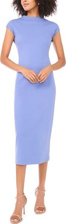 Vince Camuto Mock Neck Midi Dress in Echo Blue at Nordstrom, Size X-Small