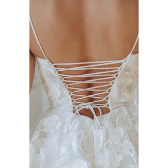 Untamed Petals Blair Mini Dress in Ivory at Nordstrom, Size 16