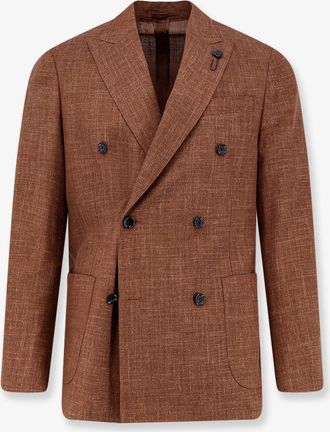 Lardini Blazer Roma in lana, seta e lino - LARDINI - gender_Man