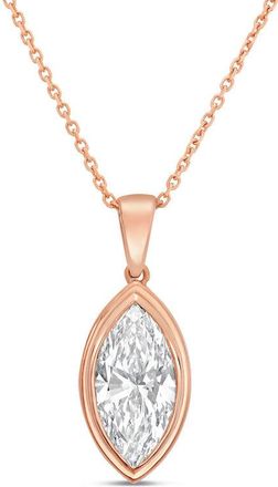 Diana M. Jewels 14kt rose gold 5.00 ct lab grown marquise bezel with bail pendant