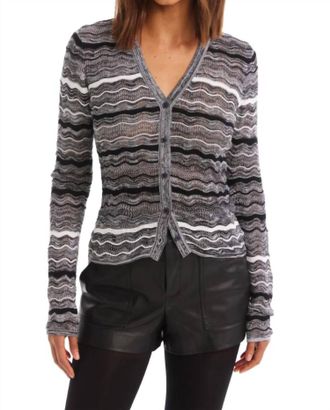Allison New York Colleen Cardigan In Black And White