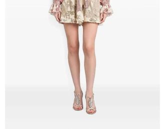 Hemant & Nandita Paisley-Print Belted Romper In Natural