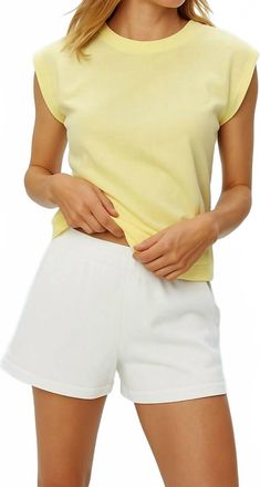 Michael Stars Shiloh Pull-On Shorts In White