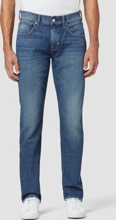 Hudson Mens Hudson Byron Jeans Blue Denim Medium Wash Straight Leg Zip Fly RED606