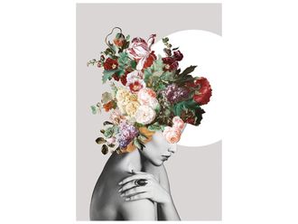 Schubiger M&ouml;bel Digitaldruck auf Glas Sch&ouml;nheit mit Blumenper&uuml;cke