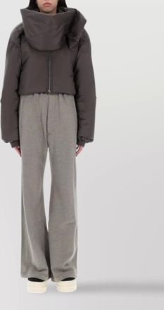 Rick Owens cropped puffer coat high collar