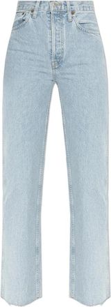 Re/Done Straight-leg Jeans - Dames - Regular Fit Jeans - Blauw - W30 - Katoen - Jeans