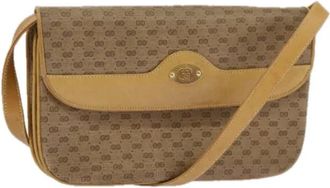 Gucci Pre-owned Canvas shoulder-bags - Dames - Vintage Schoudertas - Beige - ONE Size - Leer - Vintage