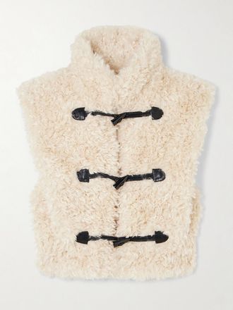 Isabel Marant Gilet In Pile Alisa - Ecru
