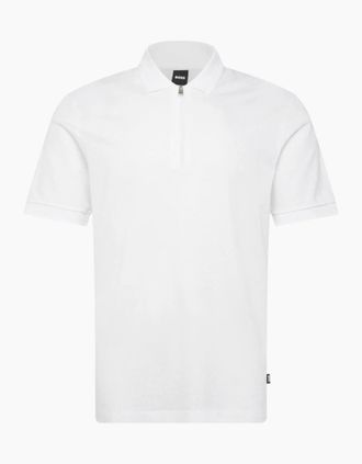 HUGO BOSS Mens BOSS Black H Paras 70 Polo Shirt S1-26 100 White - Size: 40