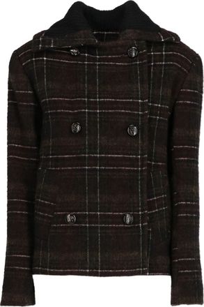 Vivienne Westwood 2017-2018 checked coat - women - Wool/Cupro - 40 - Brown