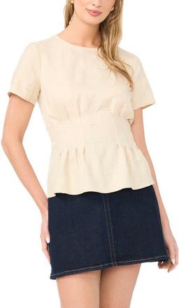 Vince Camuto Pleat Waist Top in Sand Drift at Nordstrom, Size X-Small P