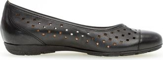 Gabor Comfortabele Dames Ballerina Schoenen - Dames - Ballerinas - Zwart - 36 EU - Leer - Schoenen