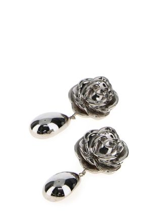 Magda Butrym Rose-Shaped Drop Earrings - Silver