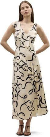 Rebecca Taylor Hollis Satin Ribbon Dress in Ribbon Print at Nordstrom, Size 10