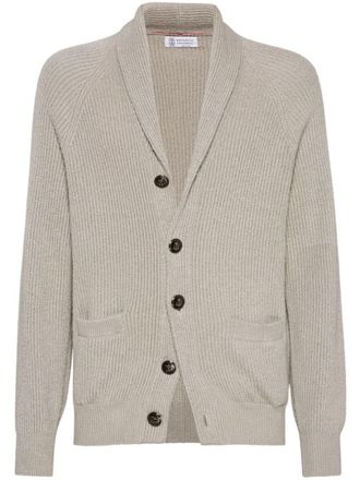 Brunello Cucinelli Cotton V-Necked Cardigan