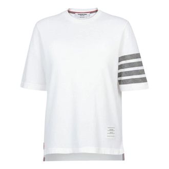 Thom Browne (WMNS) Thom Browne Short Sleeve T-Shirt White FJS102G-07862-100
