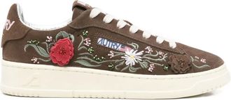 Autry Sneakers met bloemen-applicatie - Bruin