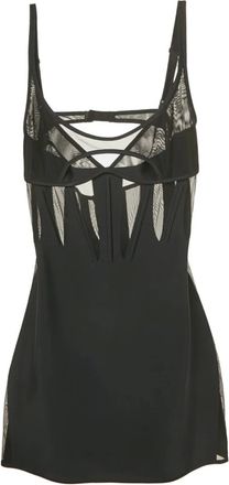 Thierry Mugler Abito corto con dettaglio cut-out - Nero