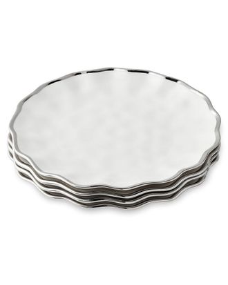 Certified International Regency Silver Set Of 4 Dinner Plates