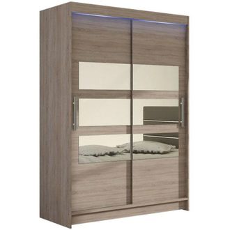 Mirjan24 Mobilier1 - Armario Closico 109, Trufa Roble, 200x120x58cm, Puertas De Armario: Correderas, N&uacute;mero De Estantes: 0, Led