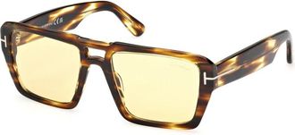 Tom Ford Redford Zonnebril - Heren - Zonnebrillen - Veelkleurig - 56 MM - Accessoires