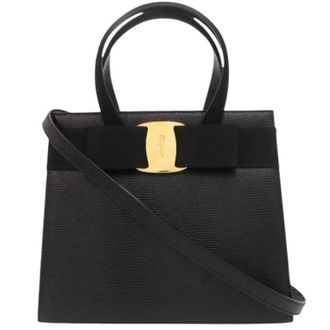 Ferragamo Pre-owned Handbags, female, Black, Size: ONE SIZE Pre-owned Handbag