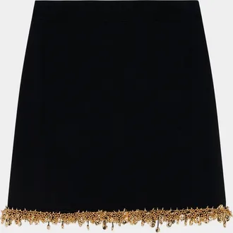 SIMKHAI Wendy Beaded A-Line Mini Skirt