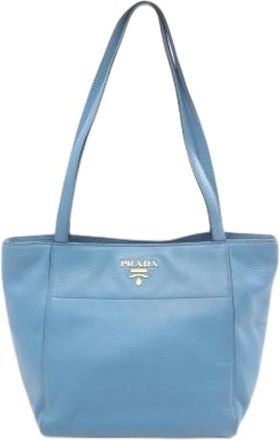 Prada Pre-owned Tote Bags, female, Blue, Size: ONE SIZE Pre-owned Vintage Tote Bag