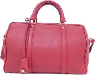 Louis Vuitton Red Color Leather Boston Bag (Pre-Owned)