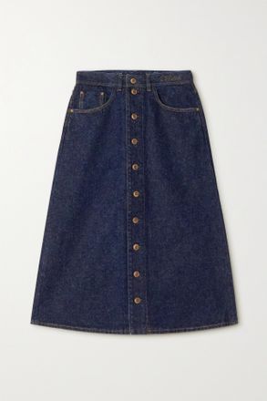 Chlo&eacute; Gonna Midi In Denim Riciclato Agung - Blu
