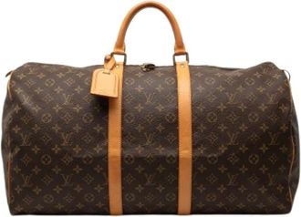 Louis Vuitton Pre-owned Weekend Bags, female, Brown, Size: ONE SIZE Pre-owned Keepall 55