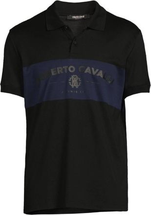 Roberto Cavalli Logo Print Cotton Polo Shirt, Size X-Small