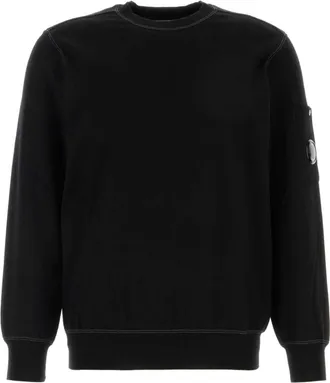C.P. Company Black Crew Neck Sweaters