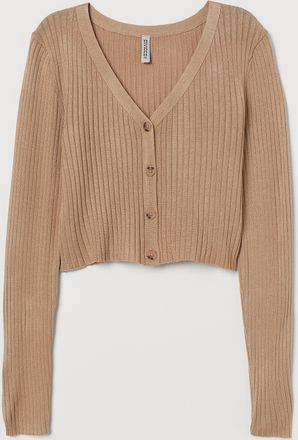 H&M Gerippter Cardigan - Beige