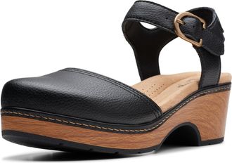 Clarks Womens Paizlee Bay Clog, Black Leather, 3.5 UK