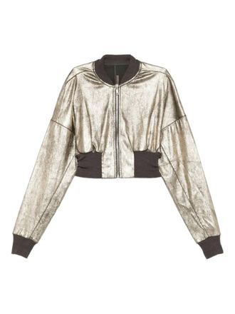 Rick Owens zip-up bomber jacket - Gold