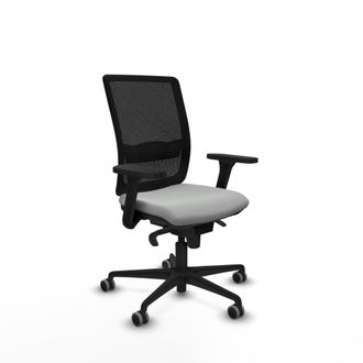 Piqueras y Crespo Silla De Oficina Piqueras Y Crespo Haches Negro Cuero Sint&eacute;tico Malla