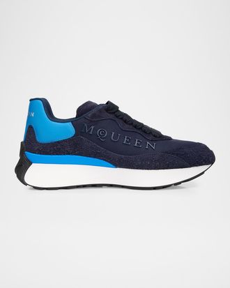 Alexander McQueen Sprint Runner Suede Low-Top Sneakers