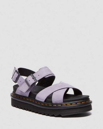 Dr. Martens Voss II Buttersoft Leder Sandalen Mit Riemen in Violett, Gr&ouml;&szlig;e: 36