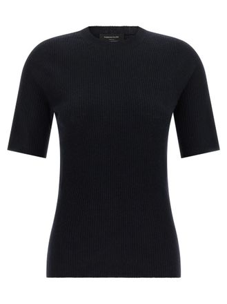 Fabiana Filippi Black Solid Crew Neck T-Shirt