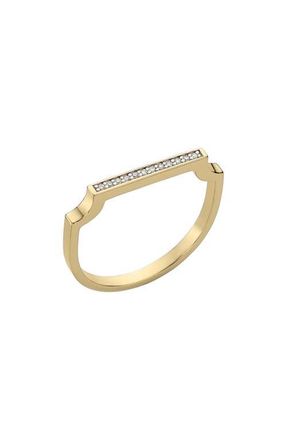 Monica Vinader Signature Thin Diamond Ring in Gold/Diamonds at Nordstrom, Size 6.75