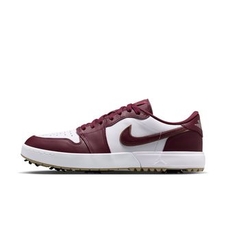 Nike Jordan Mens Air Jordan 1 Low G Spiked Golf Shoes in Red | IQ3417-601